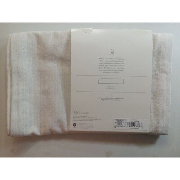 108" x 14" Extended Length Cotton Table Runner Offwhite - Threshold, NEW - Picture 4 of 4